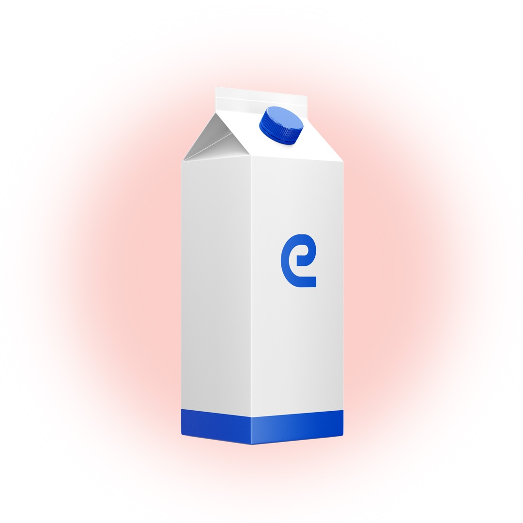 Enoline packaging solution label milk bottle carton with handle
