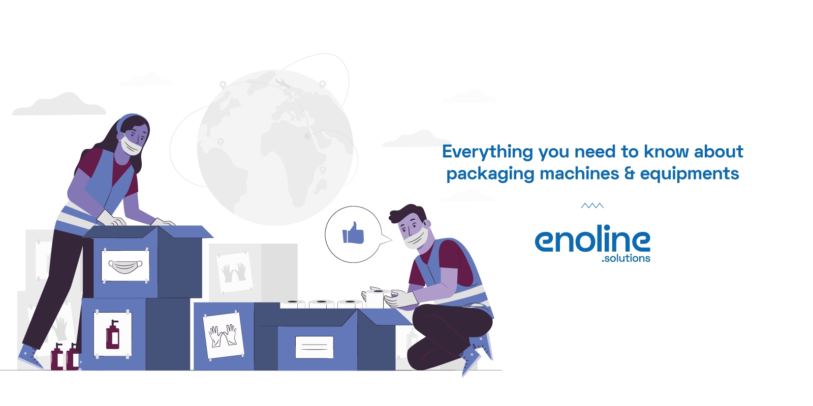 Enoline illustration packaging equipment machines