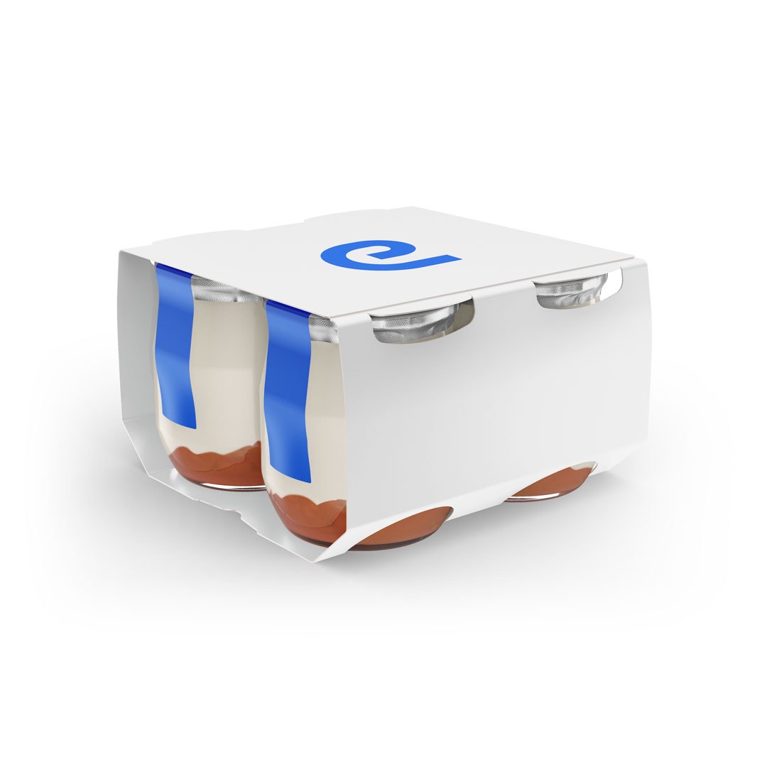Enoline Solutions pots en verre emballage 4 yaourt carton